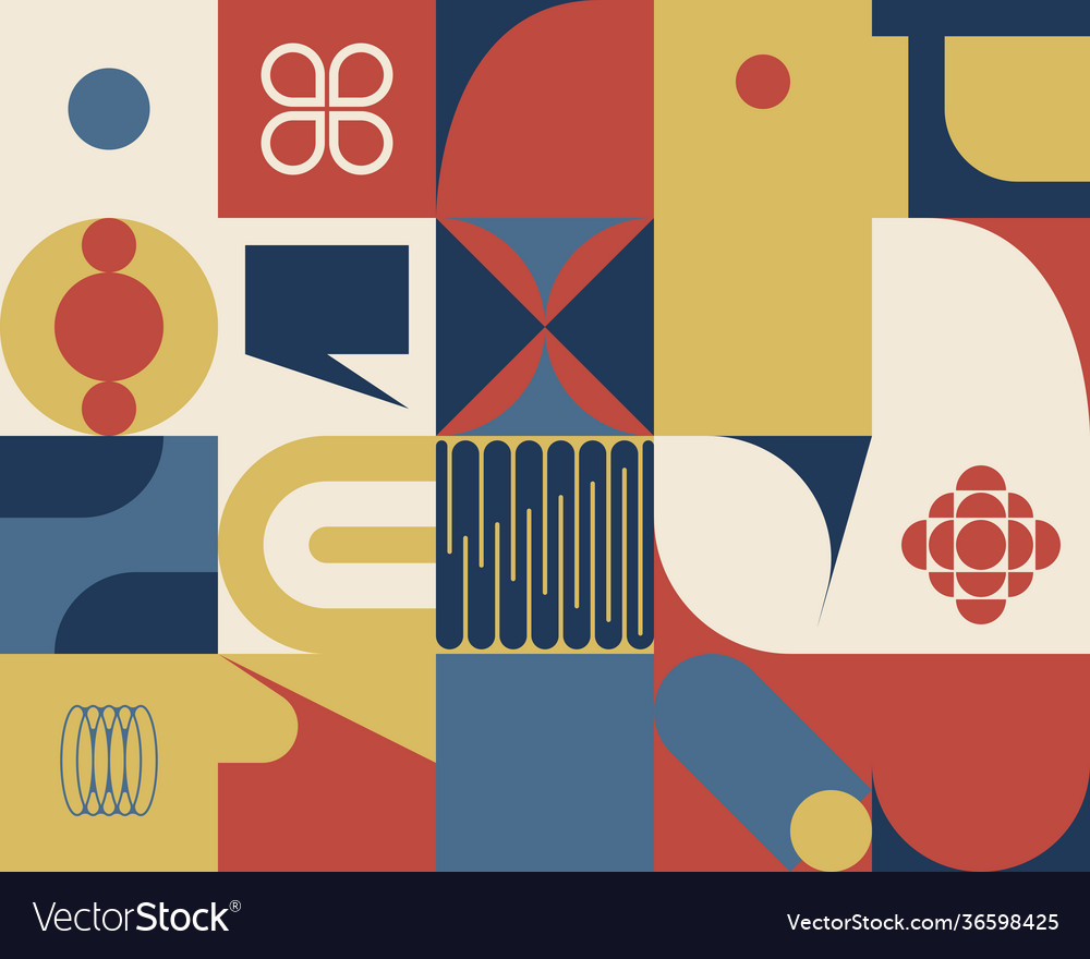 Retro future abstract pattern vector image Retro future abstract pattern