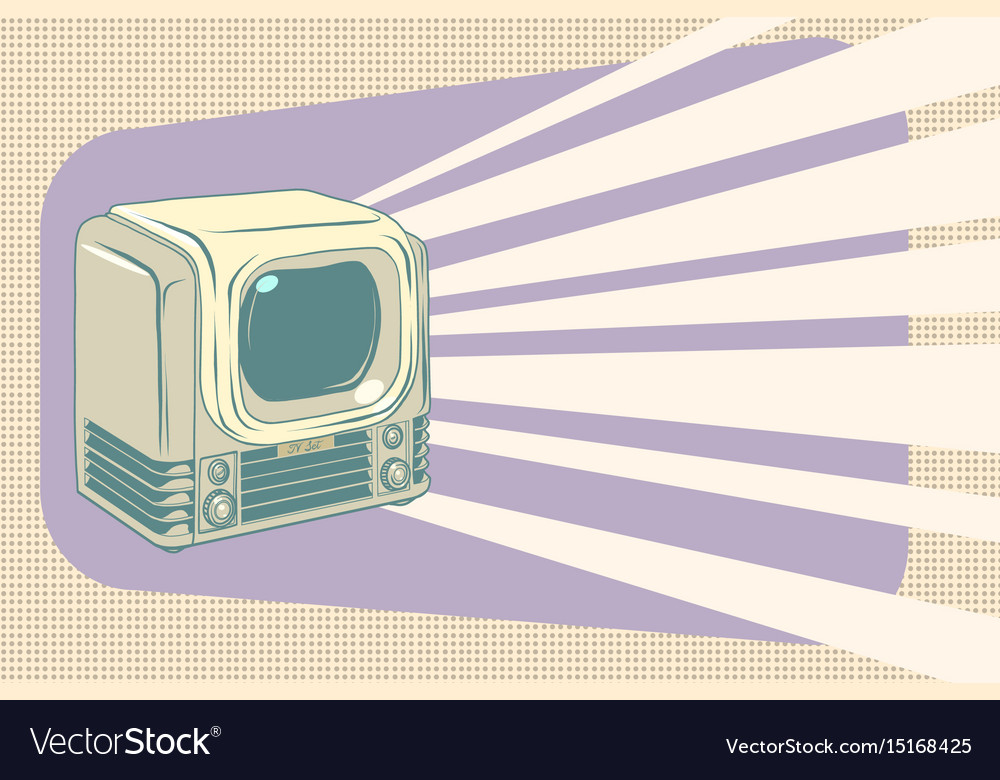 Retro television vintage Royalty Free Vector Image