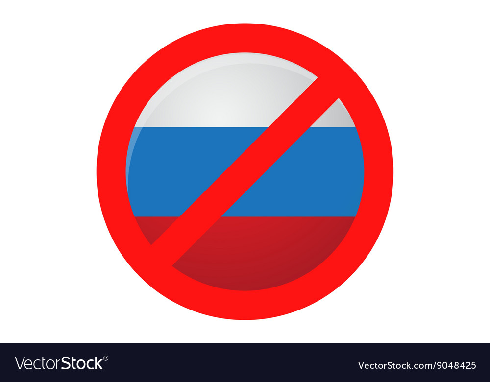 Russian ban icon isolated Royalty Free Vector Image