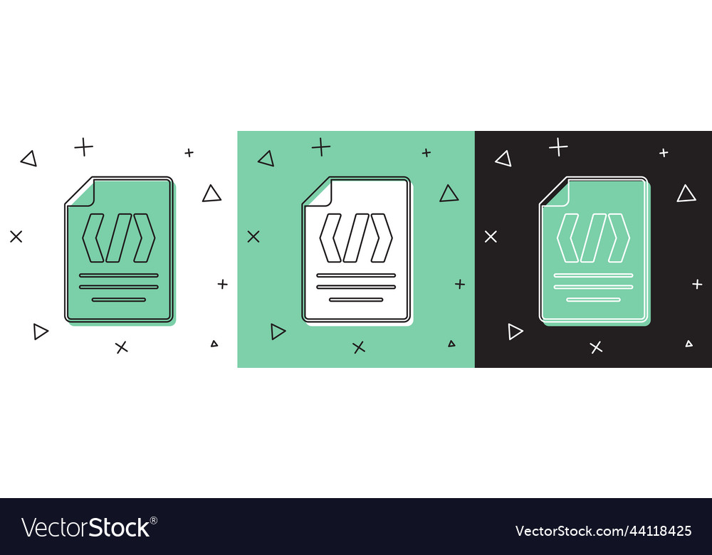 Set binary code icon isolated on white and green vector image Set binary code icon isolated on white and green