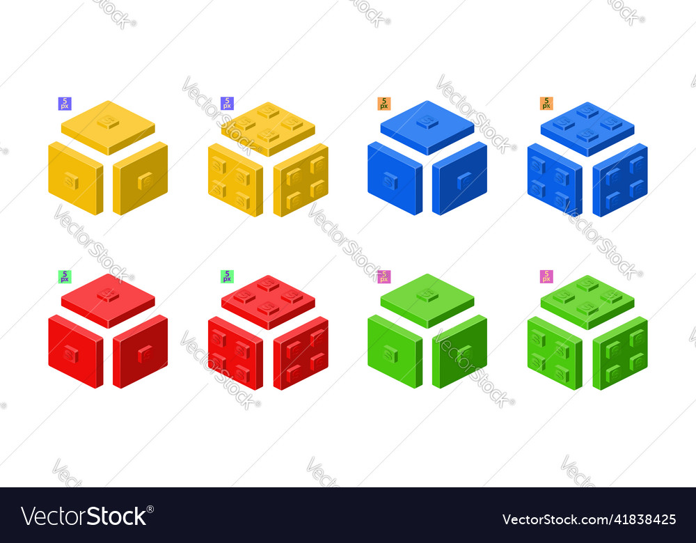 Square plastic element for constructor