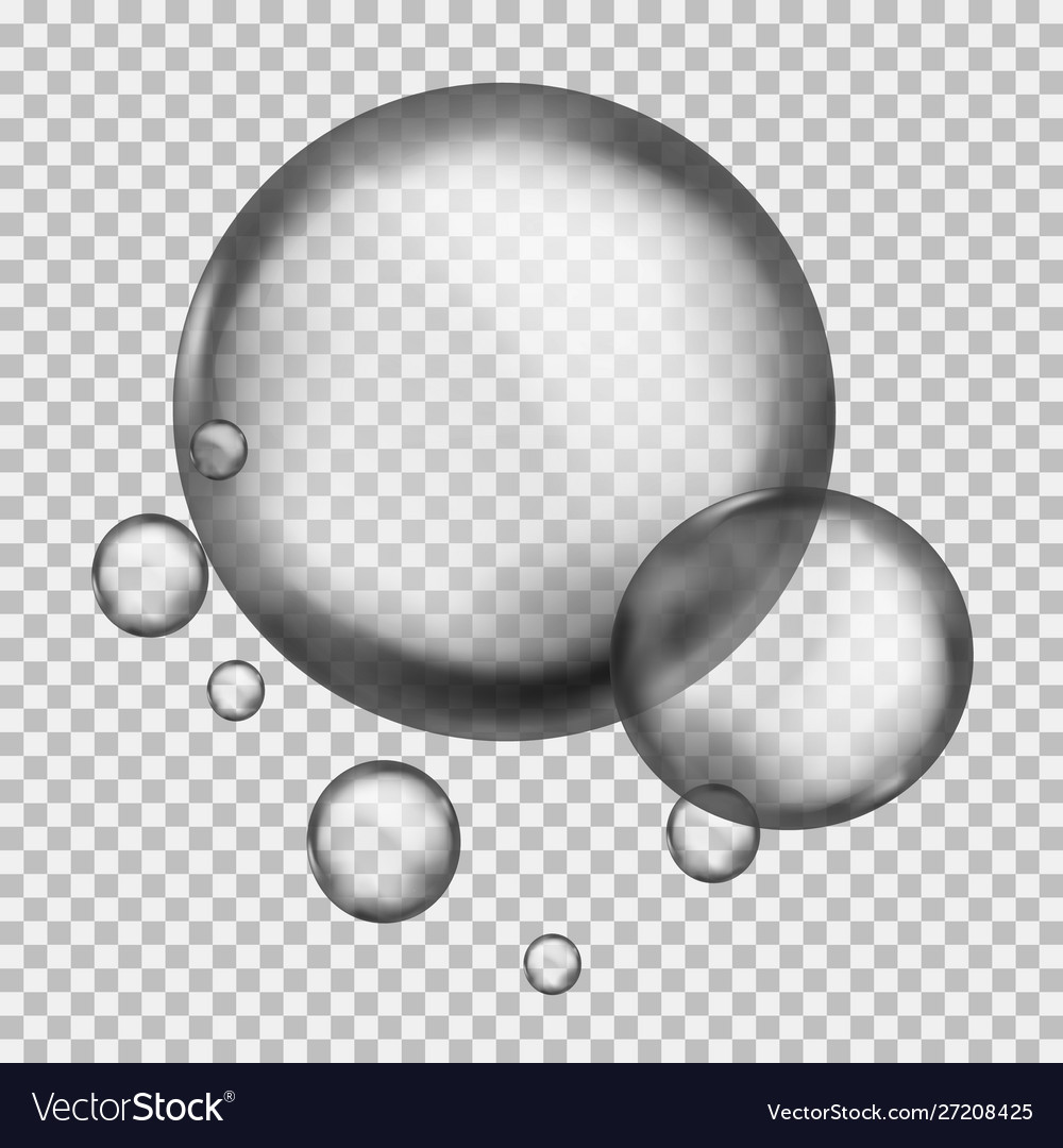 Water liquid sphere round crystal 3d macro vector image Water liquid sphere round crystal 3d macro