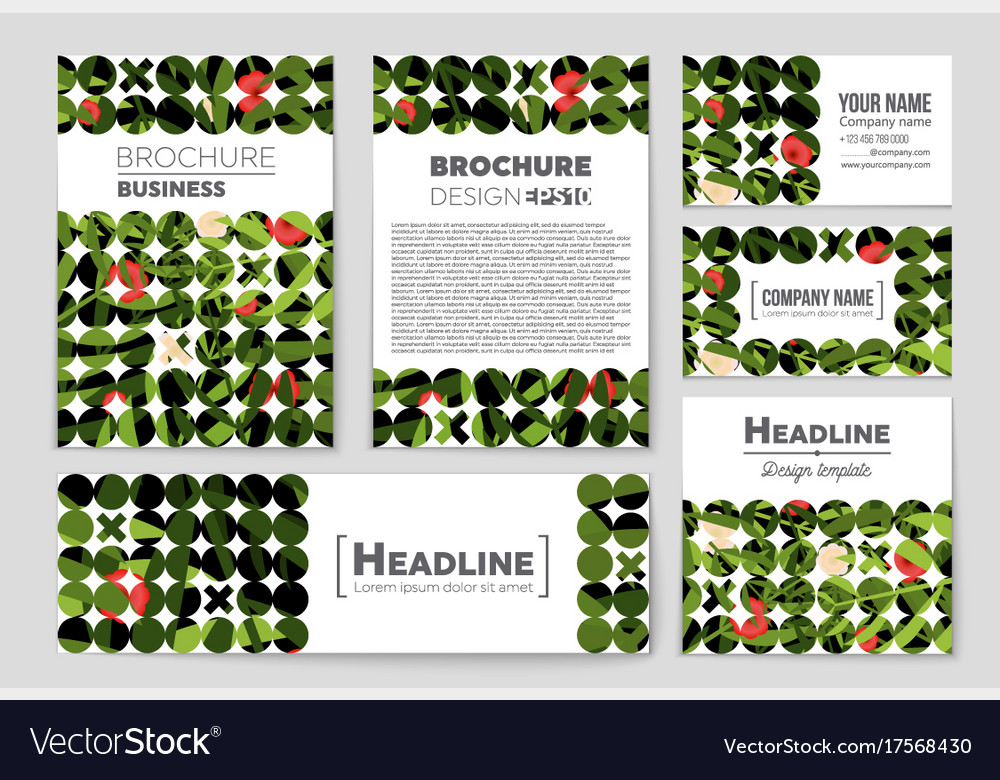 Abstract layout background set for art