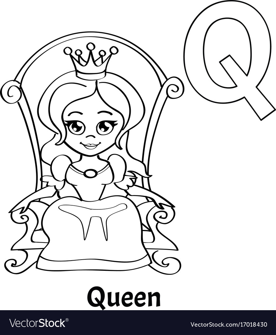 Black And White Alphabet Q Is For Queen Bee Stock Illustration - Download  Image Now - Alphabet, Bee, Black And White - iStock