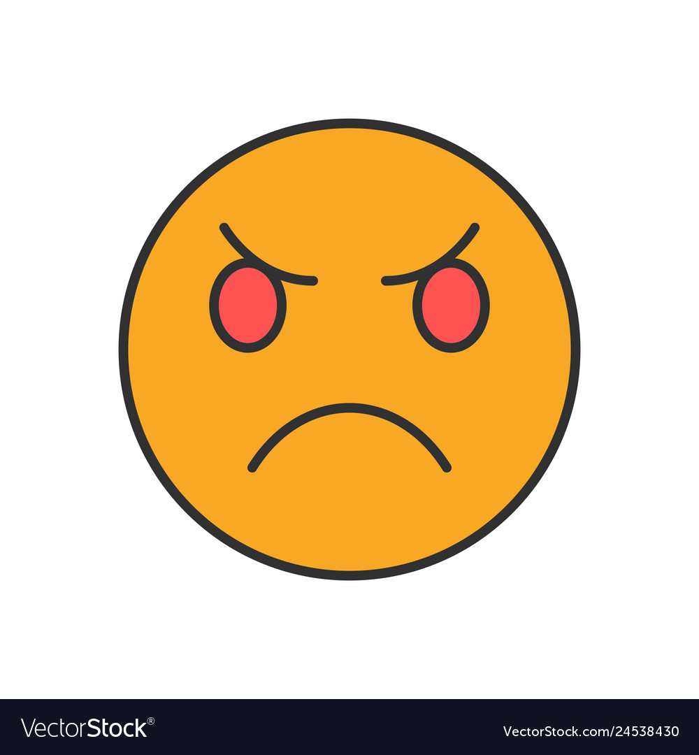 Angry emoji icon Royalty Free Vector Image - VectorStock