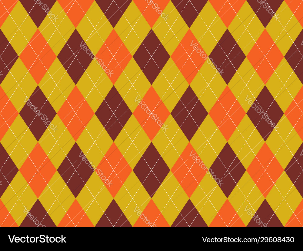 Argyle pattern seamless fabric texture background Vector Image