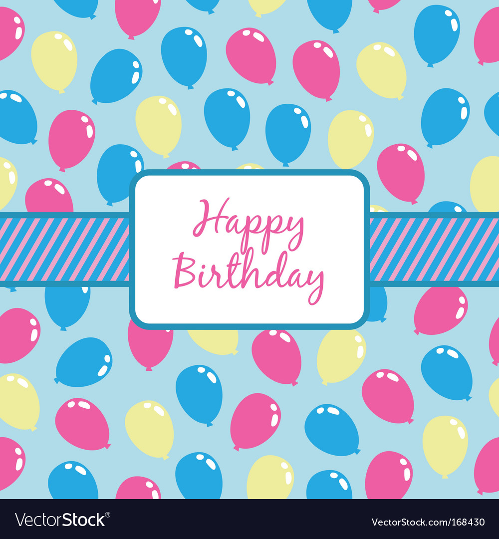 Birthday Balloons Wrapping Royalty Free Vector Image