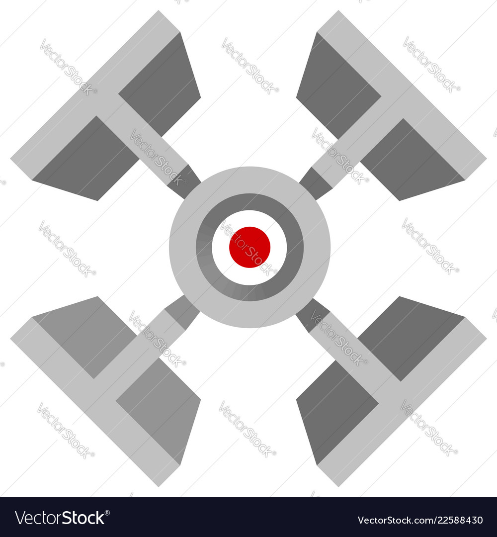 Cross hair target mark symbol with red dot