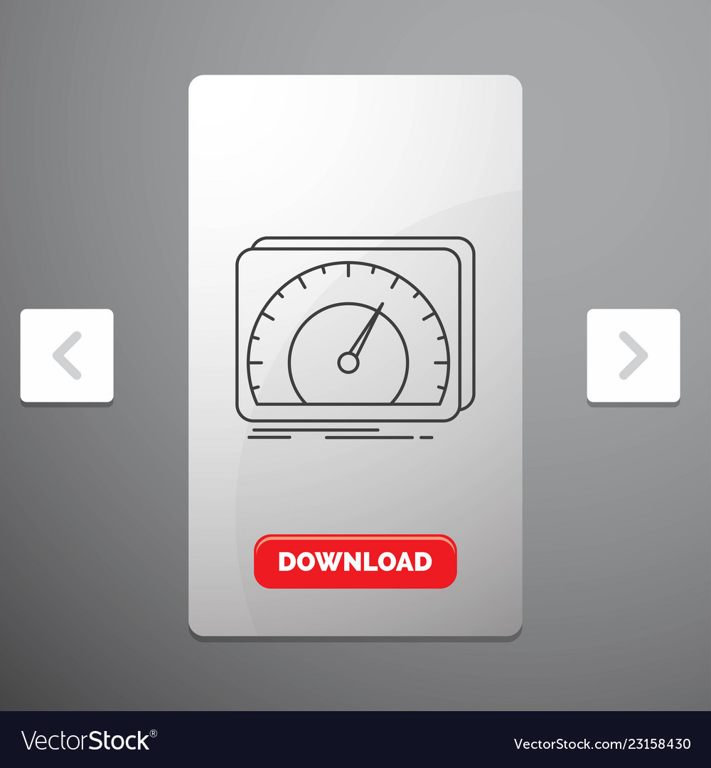 Dashboard device speed test internet line icon