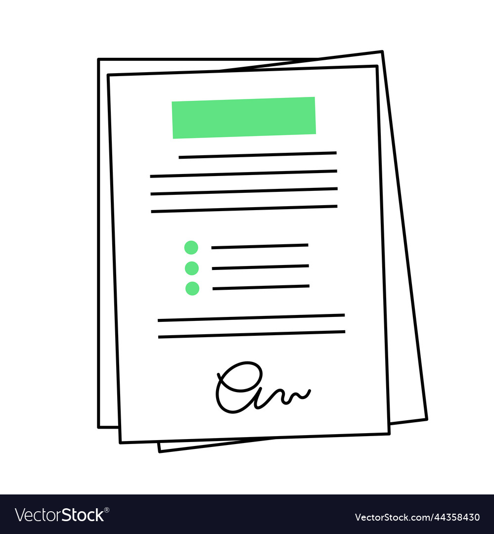 Document Page with Signature
