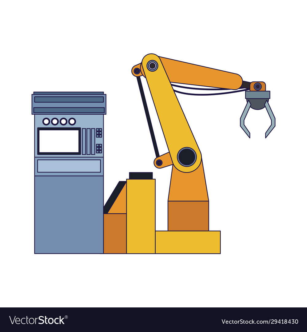 Machine with robotic arm