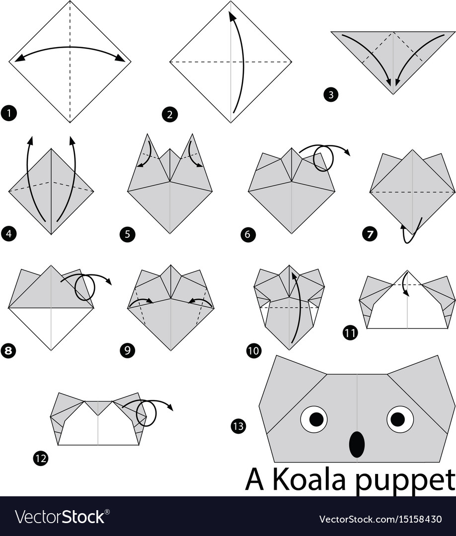 Make Origami A Koala Puppet