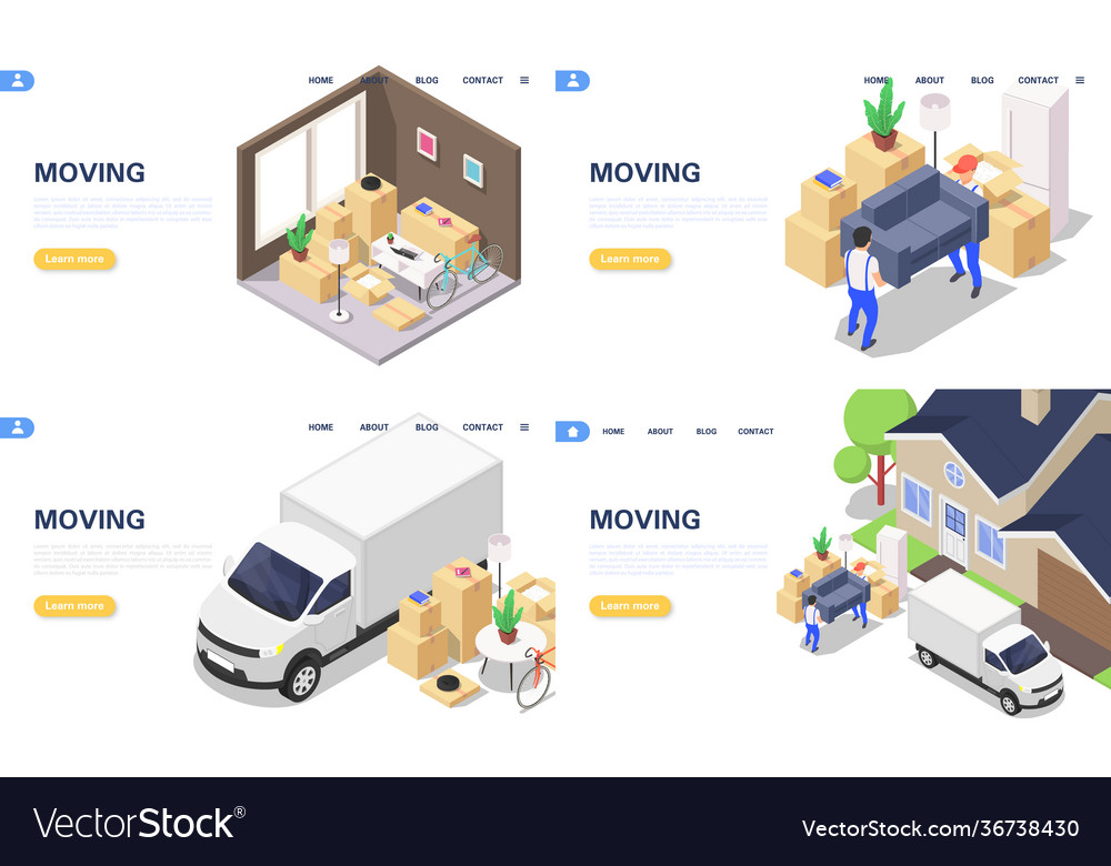 Moving set banners the concept a loading vector image Moving set banners the concept a loading