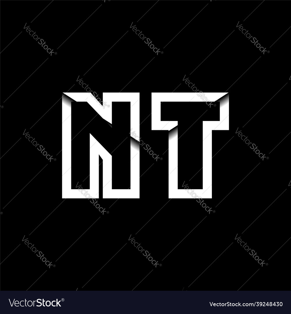 Nt monogram envelope shape style