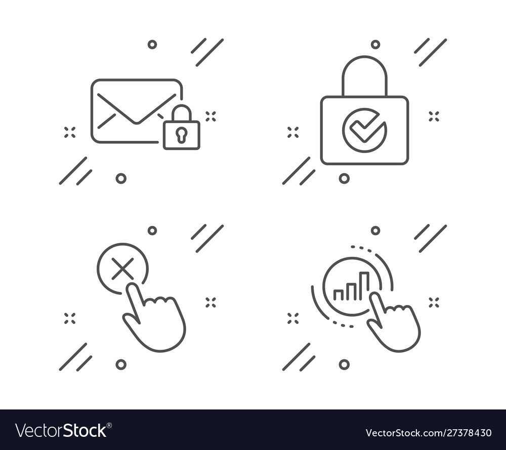 Passwort-Verschlüsselung ablehnen Klicken Sie und sichern Sie E-Mail vector image Passwort-Verschlüsselung ablehnen Klicken Sie und sichern Sie E-Mail