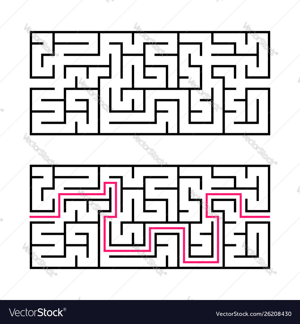 Rectangular labyrinth with a black stroke game
