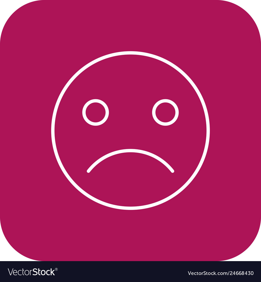 Sad emoji icon Royalty Free Vector Image - VectorStock