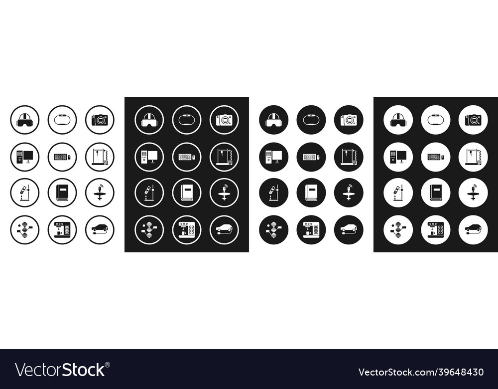 Set mirrorless camera keyboard and mouse vector image Set mirrorless camera keyboard and mouse