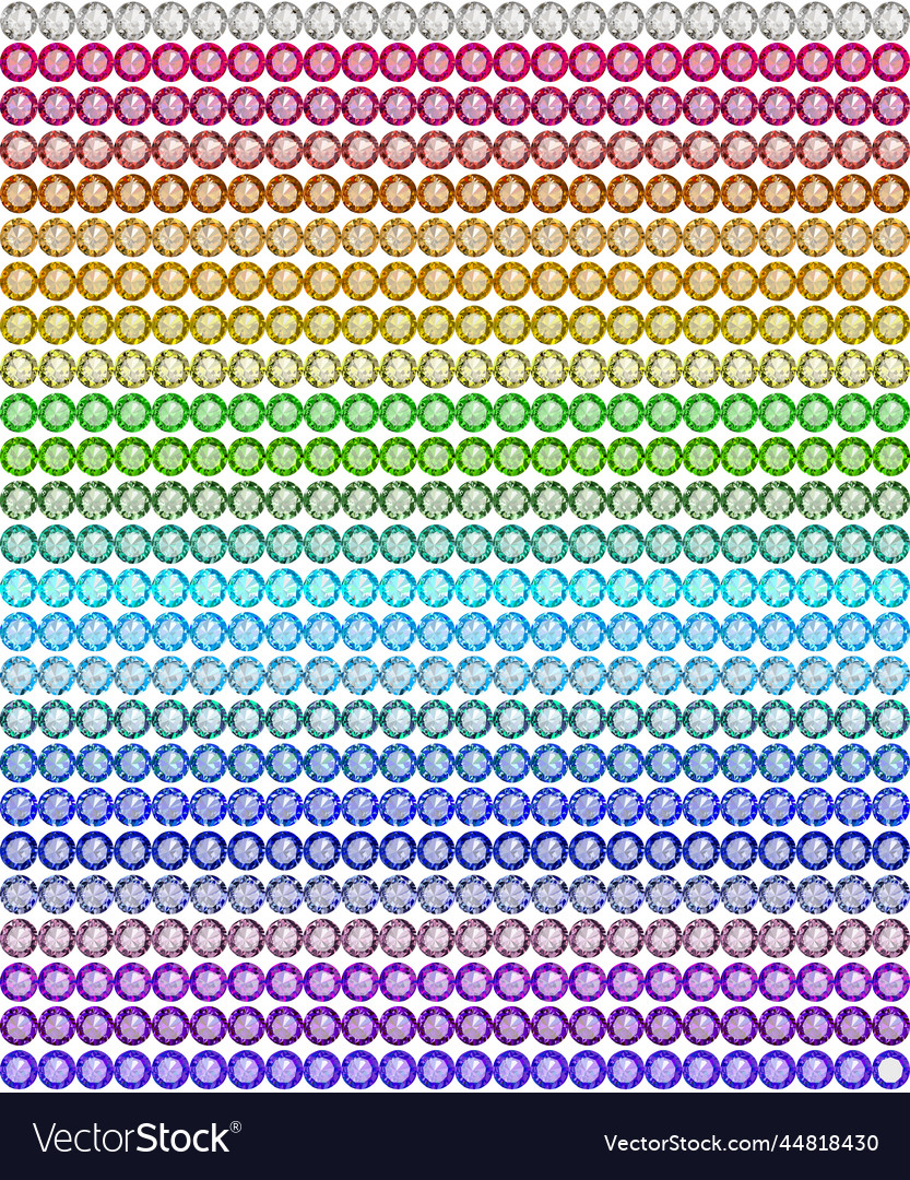 Set of brushes borders of different colors from Vector Image