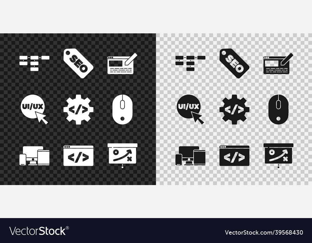 Set site map seo optimization ui or ux design Vector Image Set site map seo optimization ui or ux design