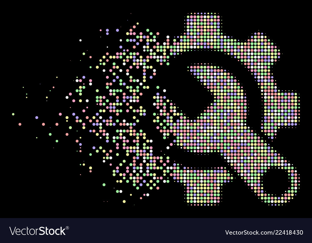 Soft dissolved pixelated halftone service tools Vector Image Soft dissolved pixelated halftone service tools