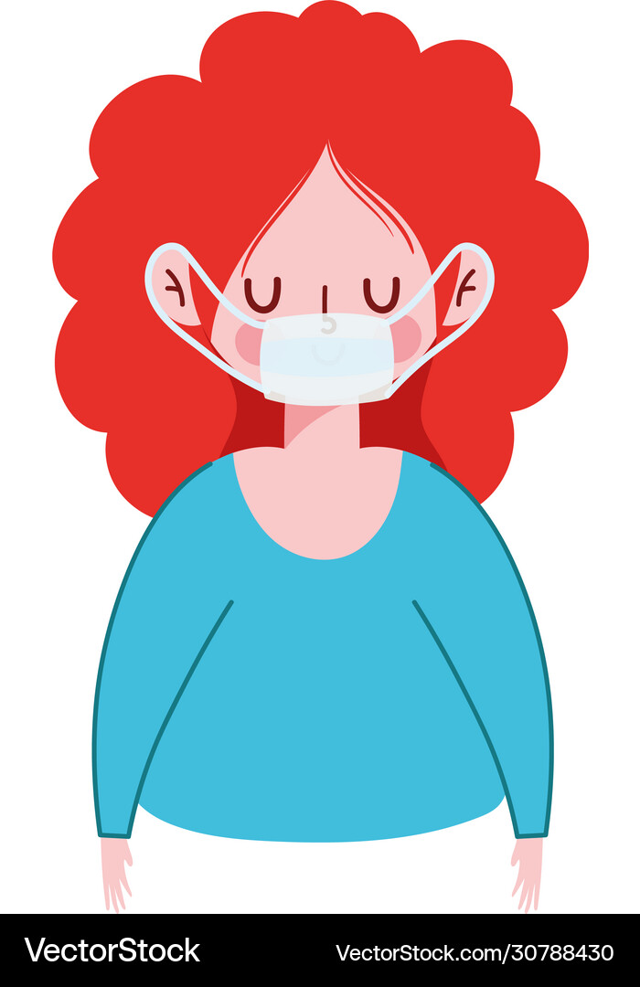 Woman with mask design Royalty Free Vector Image
