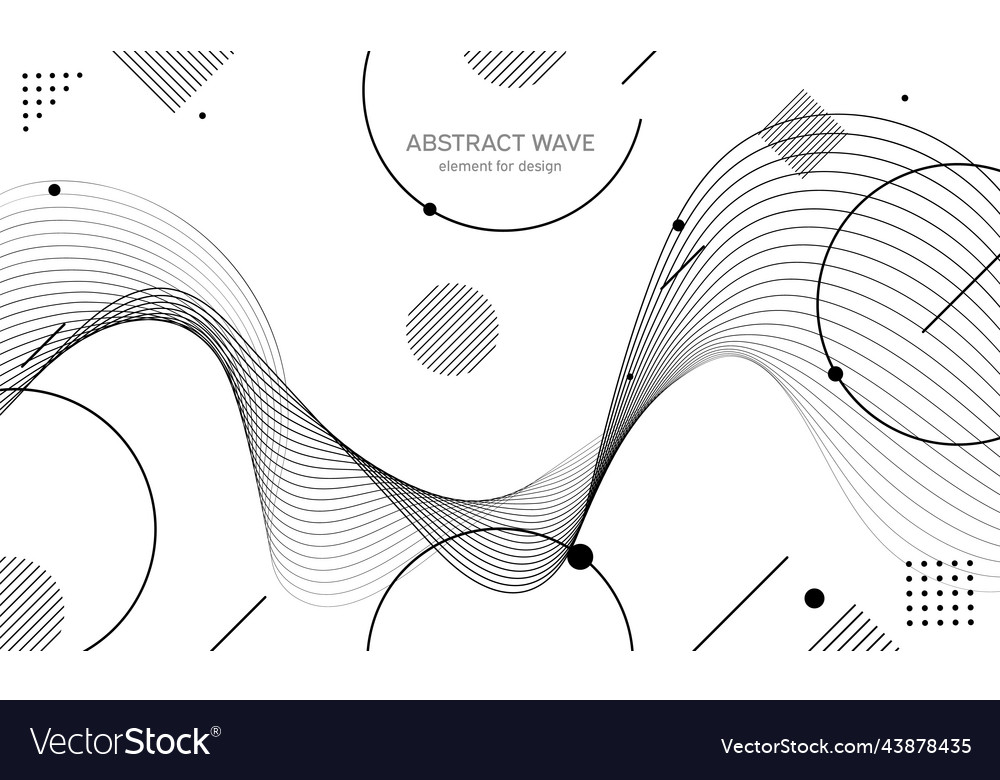 Abstract wave element for design digital