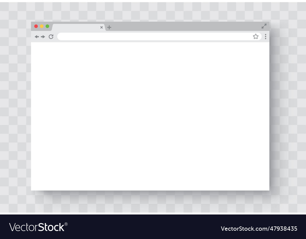 Browser window realistic blank