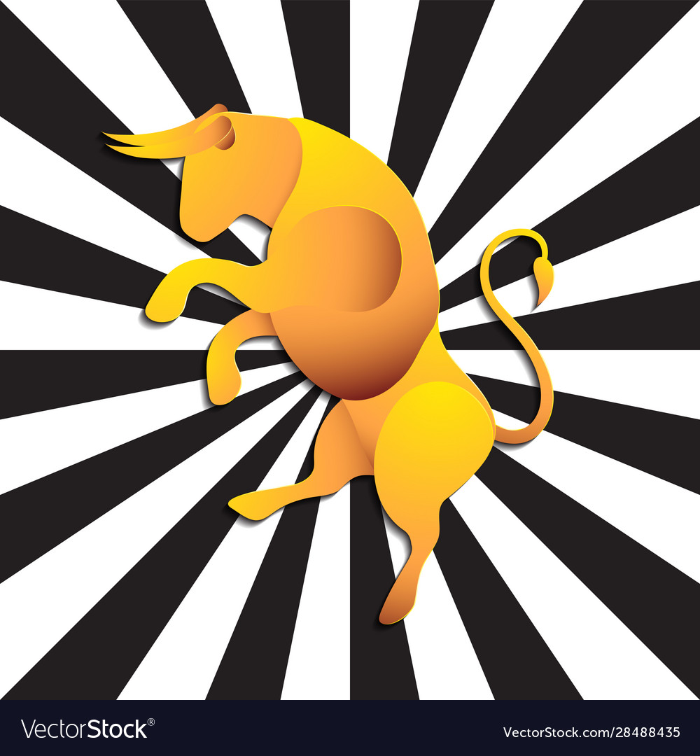 Bull logo pattern on isolated background image vector image Bull logo pattern on isolated background image