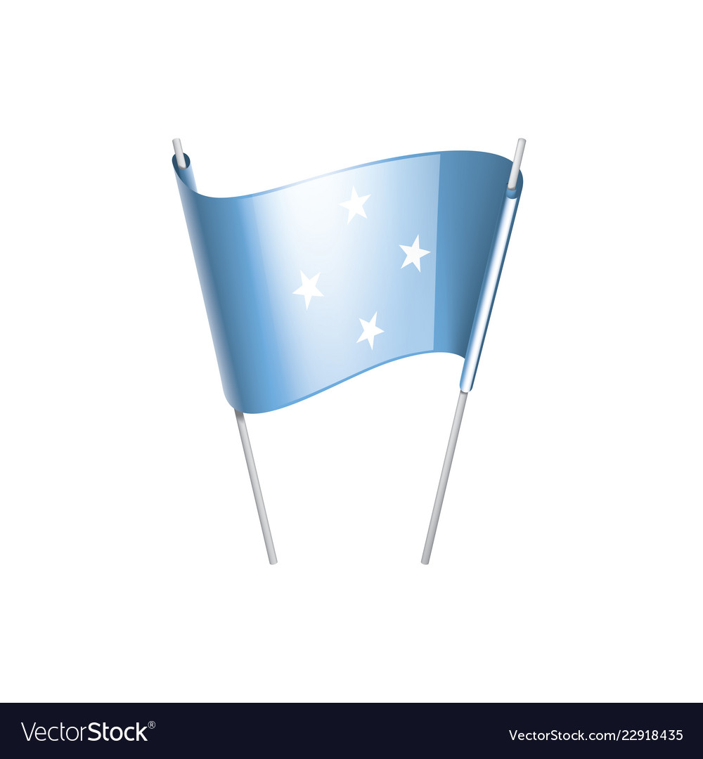 Federated states micronesia flag Royalty Free Vector Image