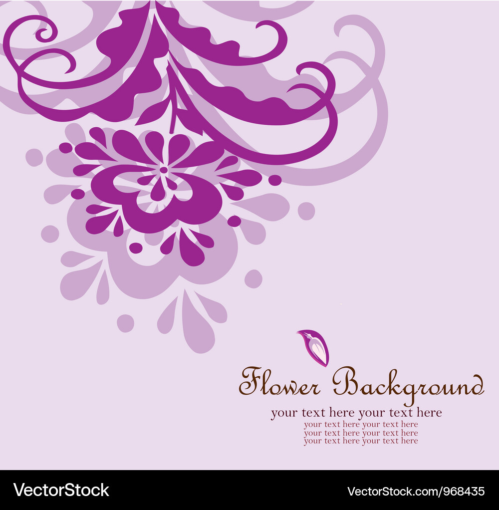 Flower background Royalty Free Vector Image - VectorStock