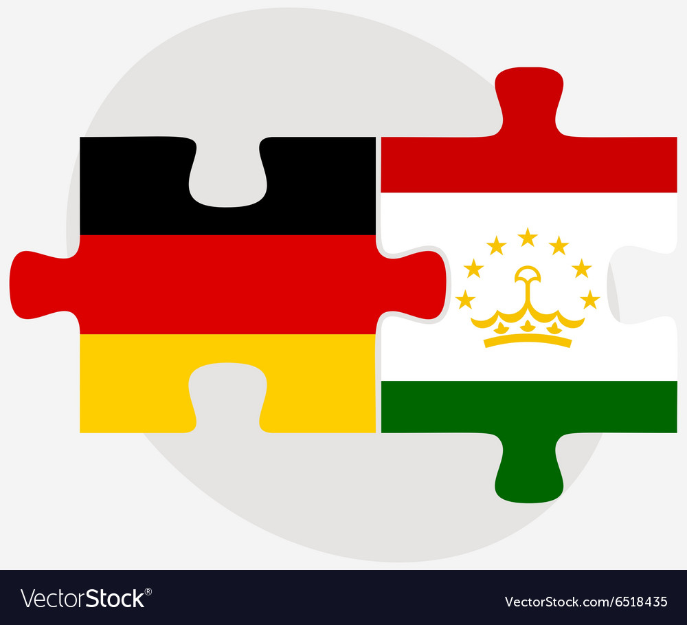 Germany and tajikistan flags Royalty Free Vector Image