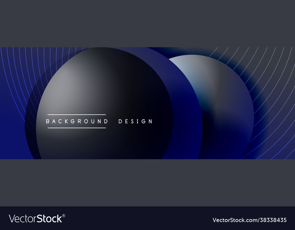 Gradient circles with shadows techno vector image Gradient circles with shadows techno
