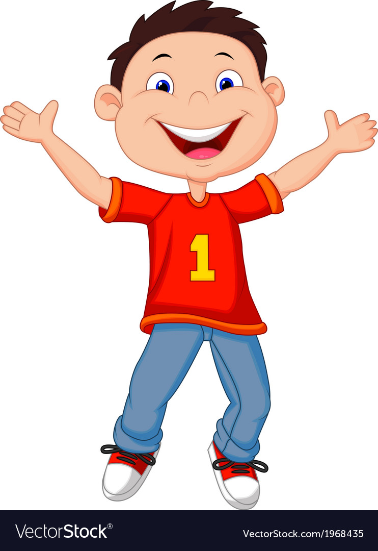 Download Happy boy cartoon Royalty Free Vector Image - VectorStock