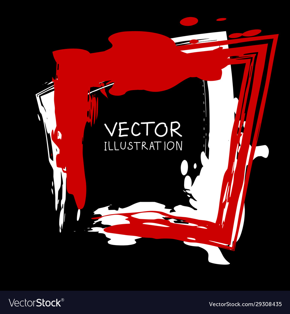 Ink shape square element rectangle brush stroke Vector Image Ink shape square element rectangle brush stroke