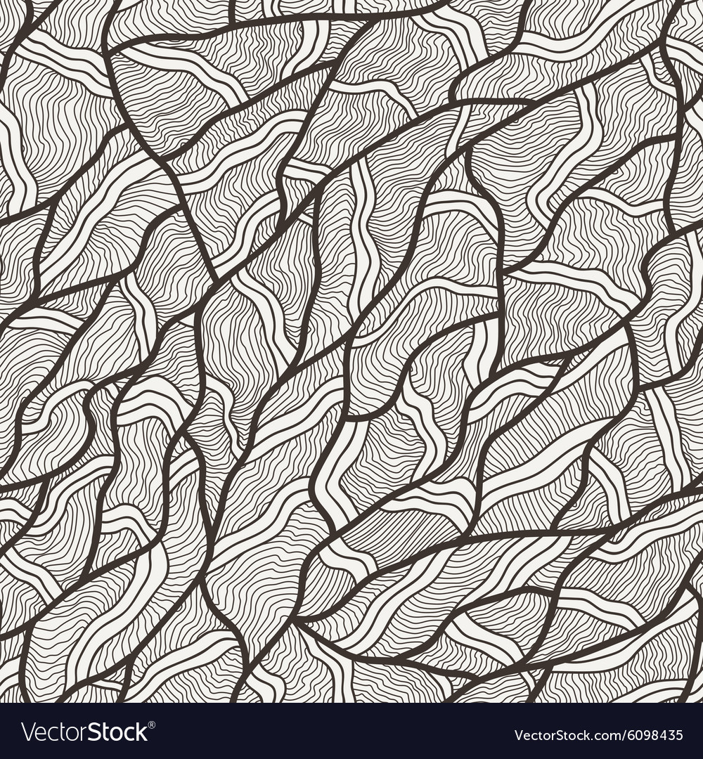 Seamless pattern of hand-drawn lines