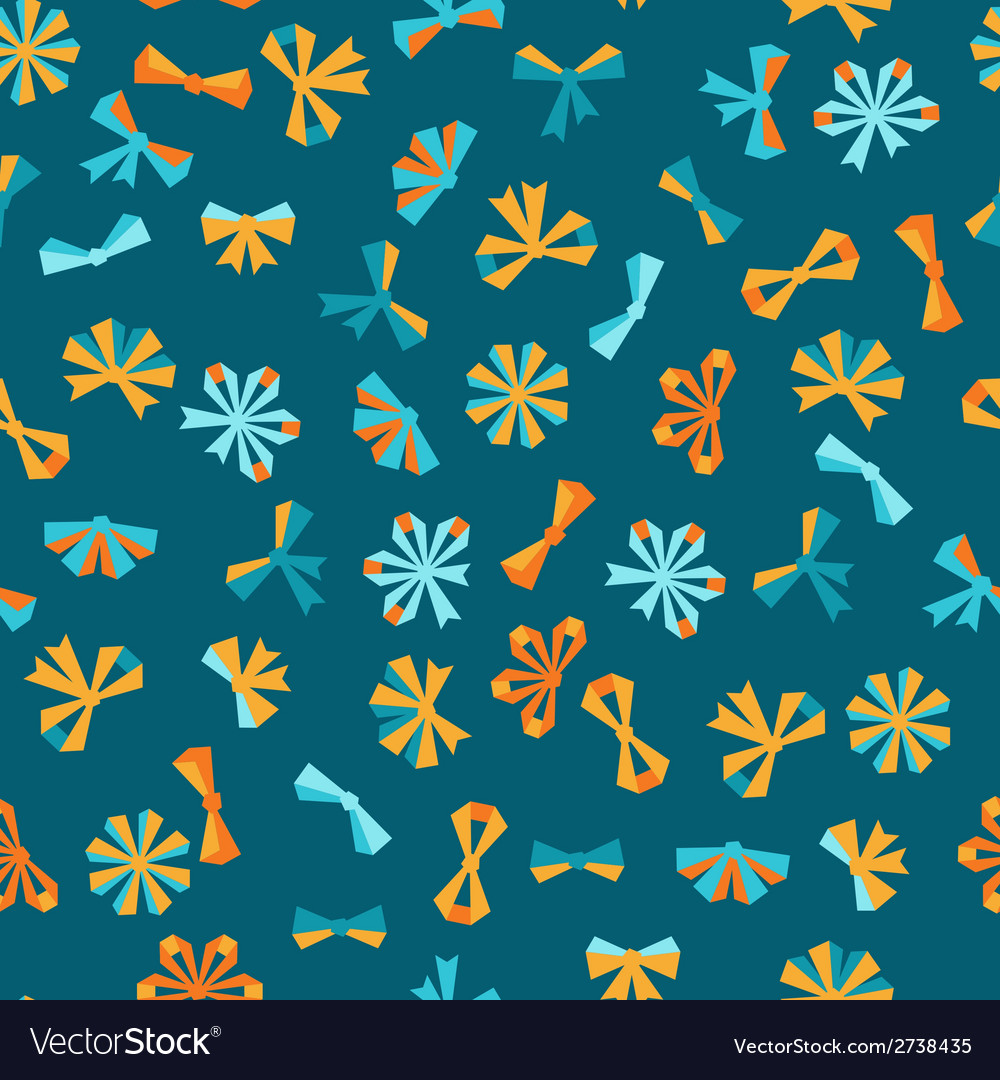 Seamless pattern with abstract various bows