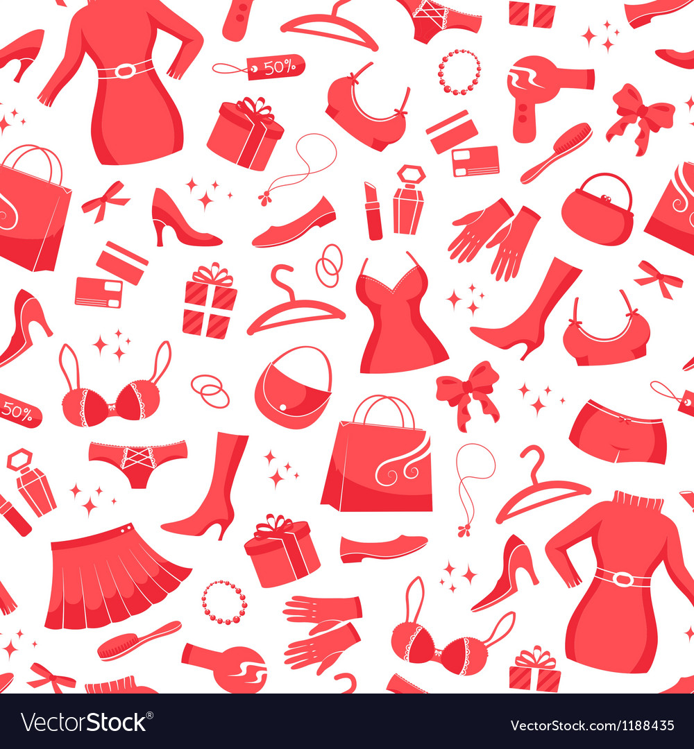 Shopping pattern Royalty Free Vector Image - VectorStock