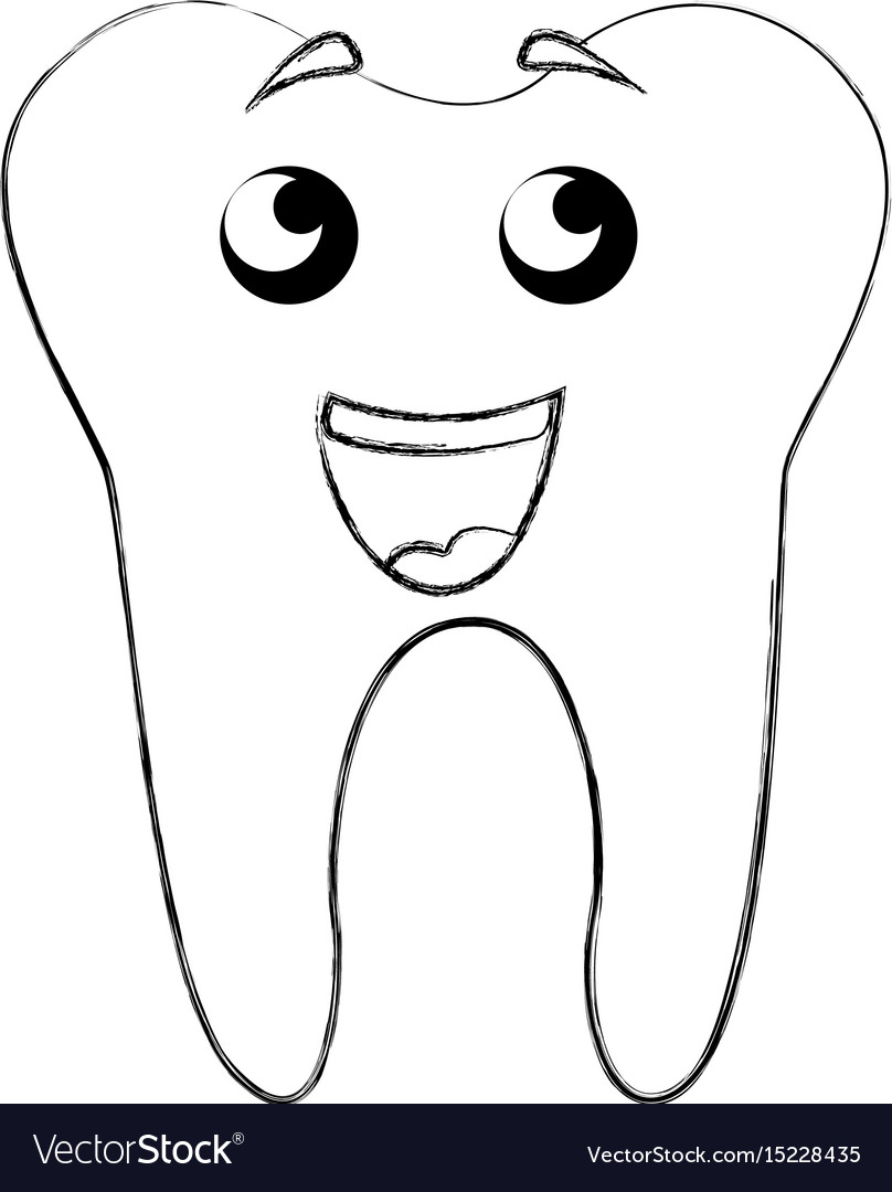 Cartoon Tooth Drawing - How To Draw A Cartoon Tooth Step By Step