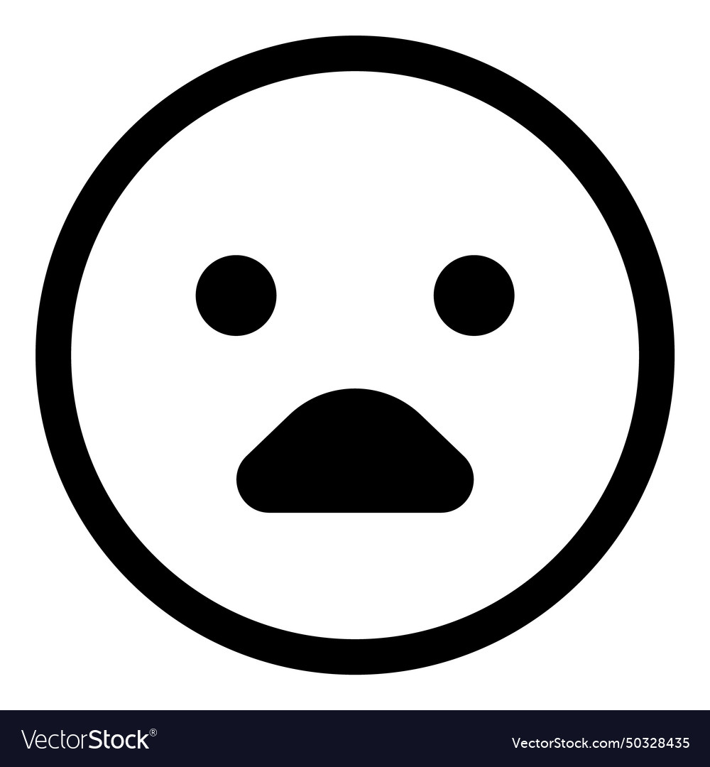 Smile emoji face flat icon isolated on white Vector Image