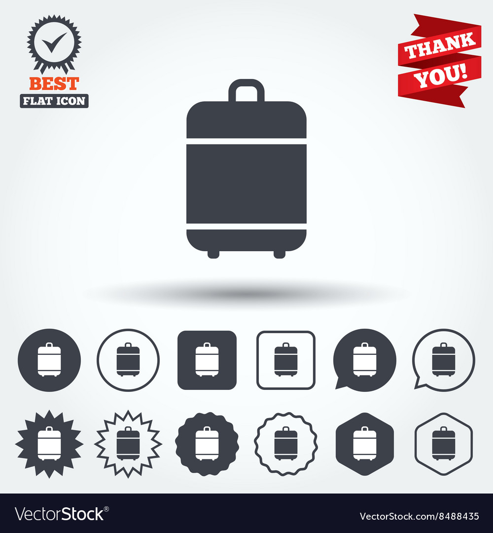 Travel luggage bag icon baggage symbol