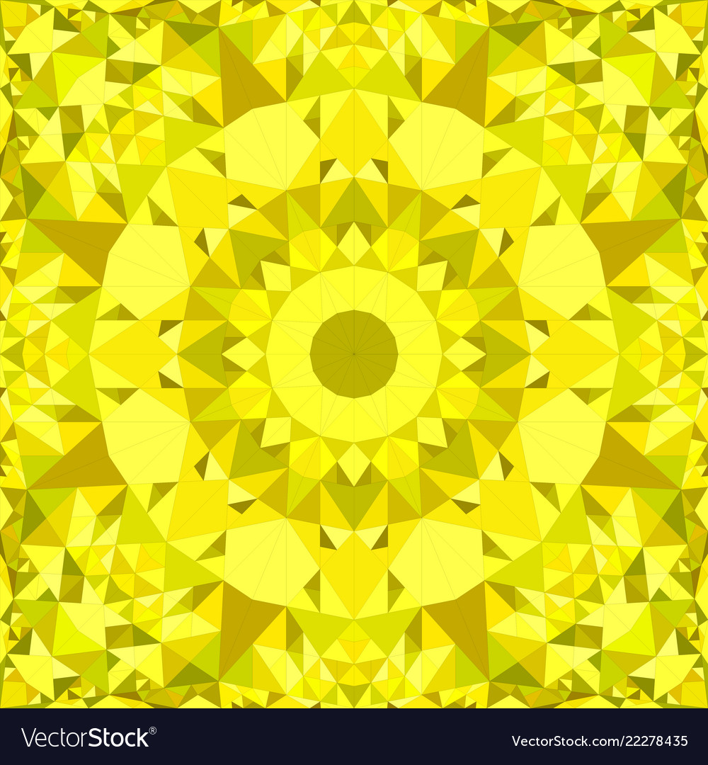 Yellow abstract repeating triangle mosaic