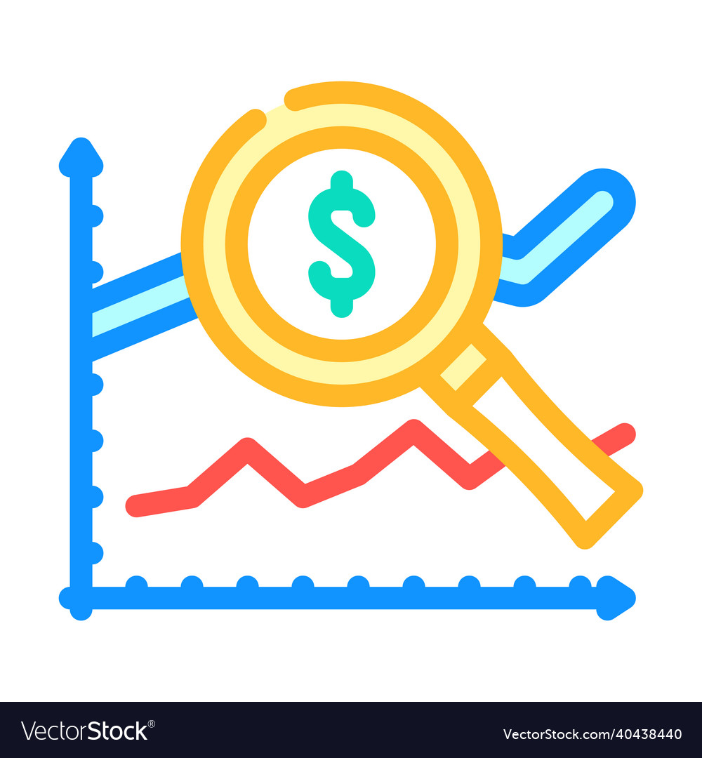 Analytics business chart color icon Vector Image Analytics business chart color icon