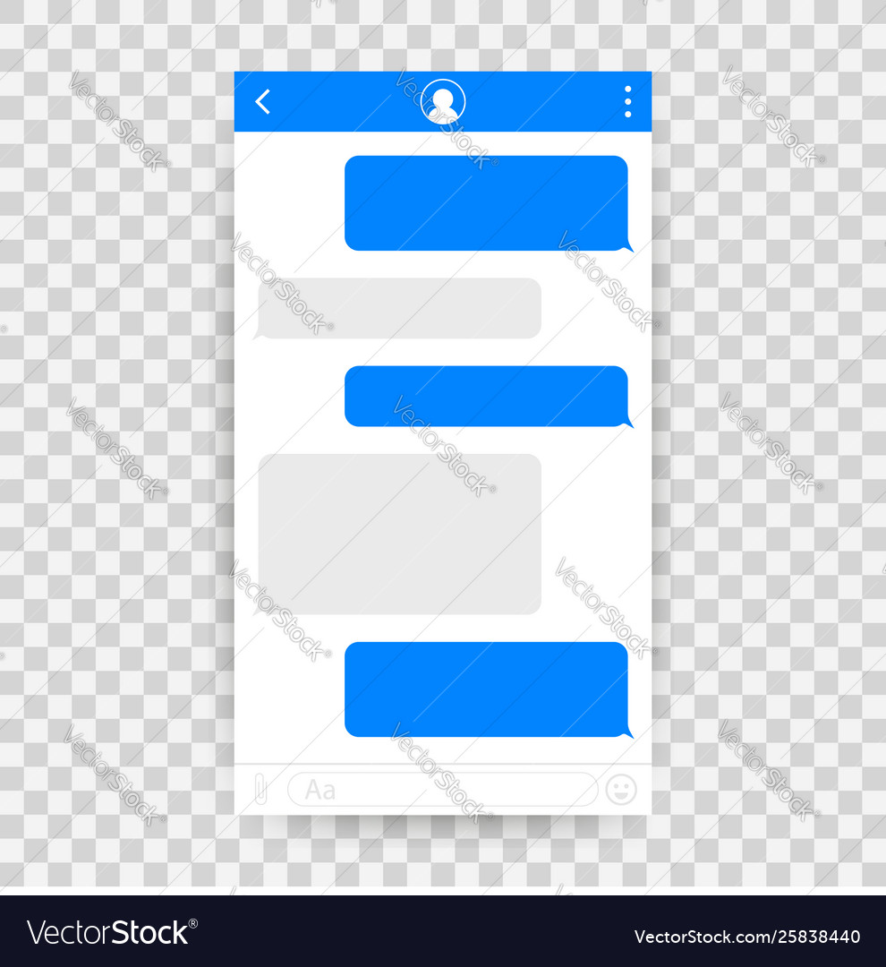 Chat interface application with dialogue window Vector Image Chat interface application with dialogue window