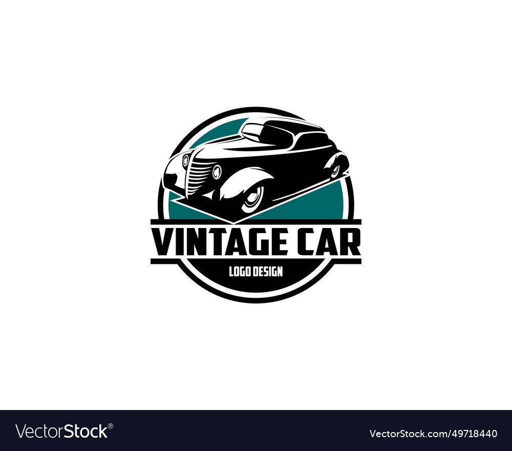 Classic Ford Coupe Logo Silhouette