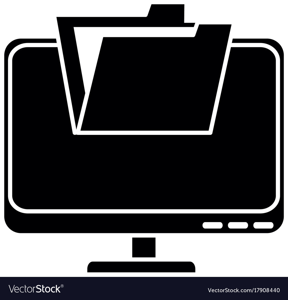Computer display with folder