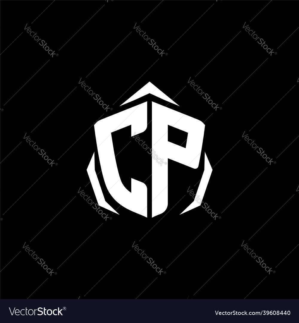 Cp monogram shield shape style