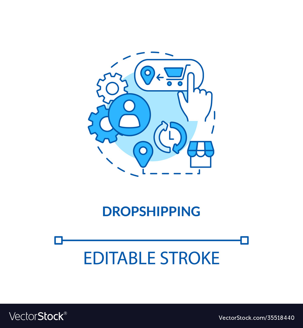 Dropshipping concept icon Royalty Free Vector Image