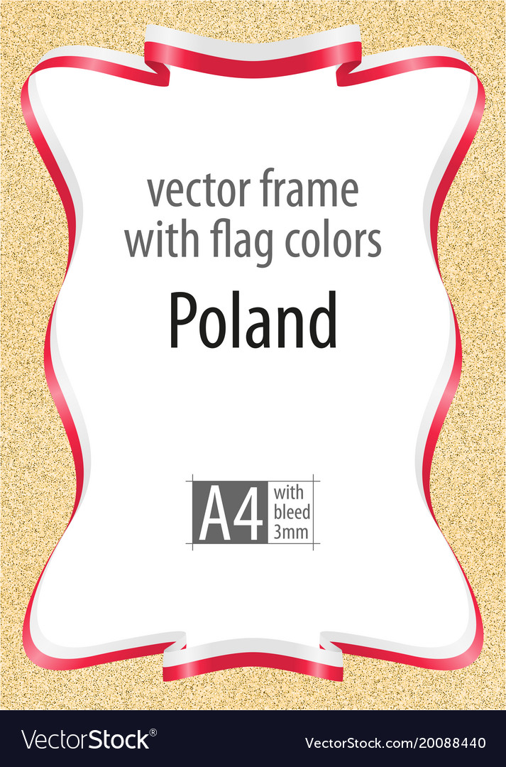 Frame and border of ribbon with the colors