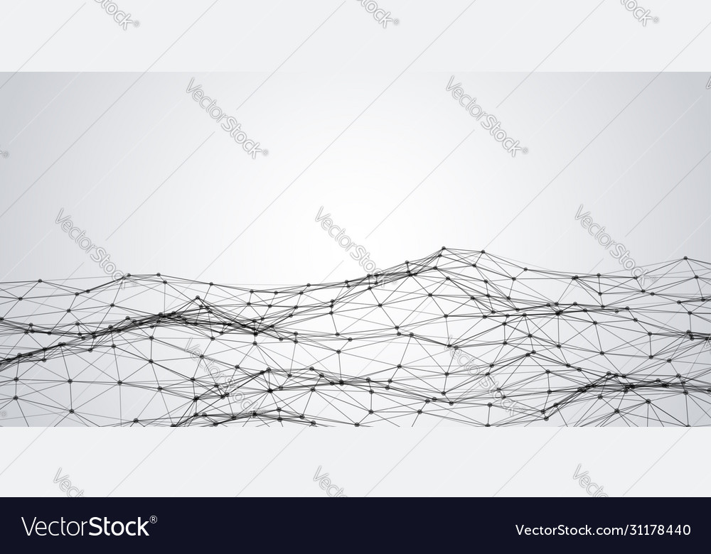 Futuristic style plexus network connection